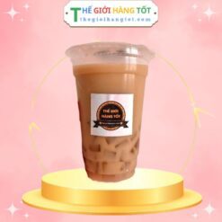 Trà sữa thái đỏ (Thạch rau câu) - Cốc