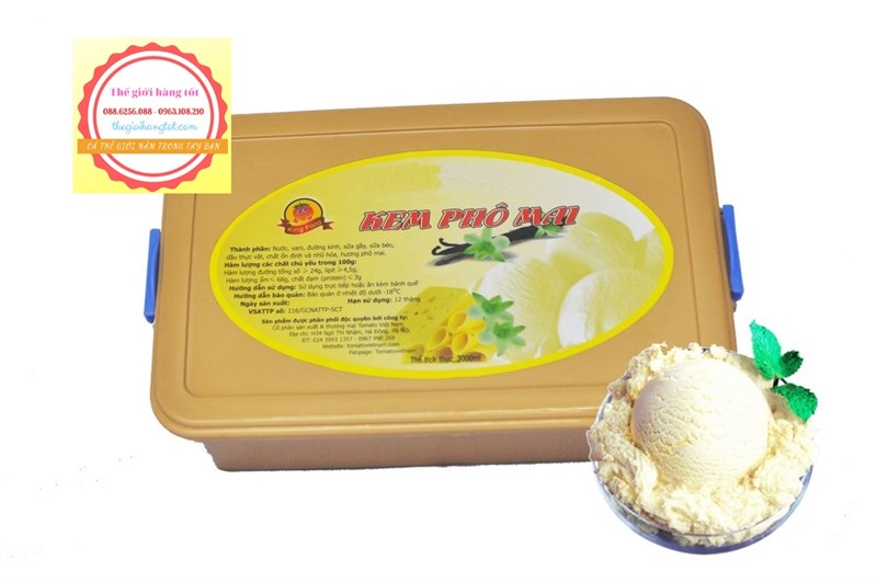 Kem hộp cao cấp 3 lít vị Phomai - Hộp