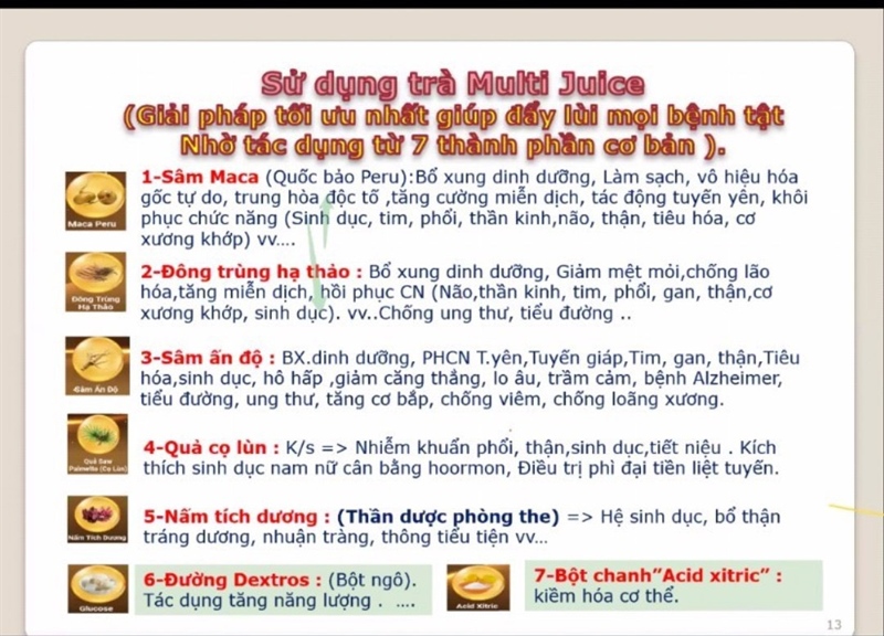 Multi Juice - Tế bào gốc, đẩy lùi mọi bệnh tật, giải pháp cho sức khỏe, sinh lý nam nữ - Hộp - Ảnh 3